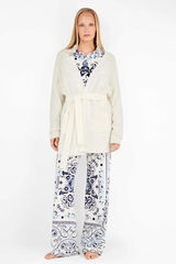 Gisela Robe de bolinhas com bolinhas bege