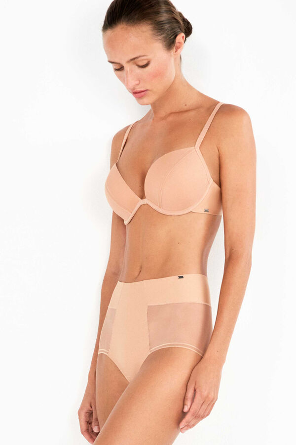 Gisela High-waisted invisible lace panty nude