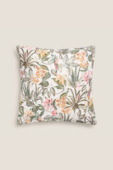 Womensecret Square floral cushion cover beige