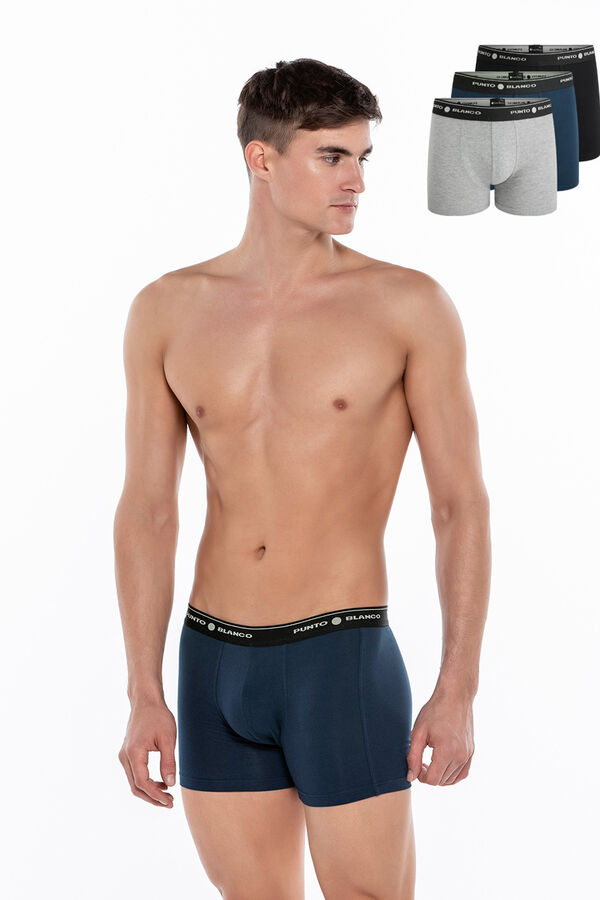 Punto Blanco Pack de 3 boxers de algodão estampado