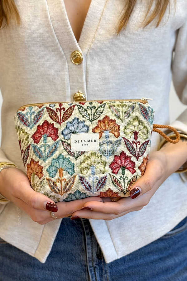 De La Mur Necessaire Pequeno Flora estampado
