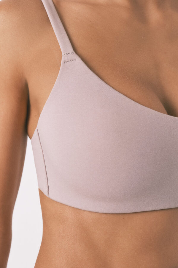 Women'secret Sujetador tipo top algod&oacute;n beige nude