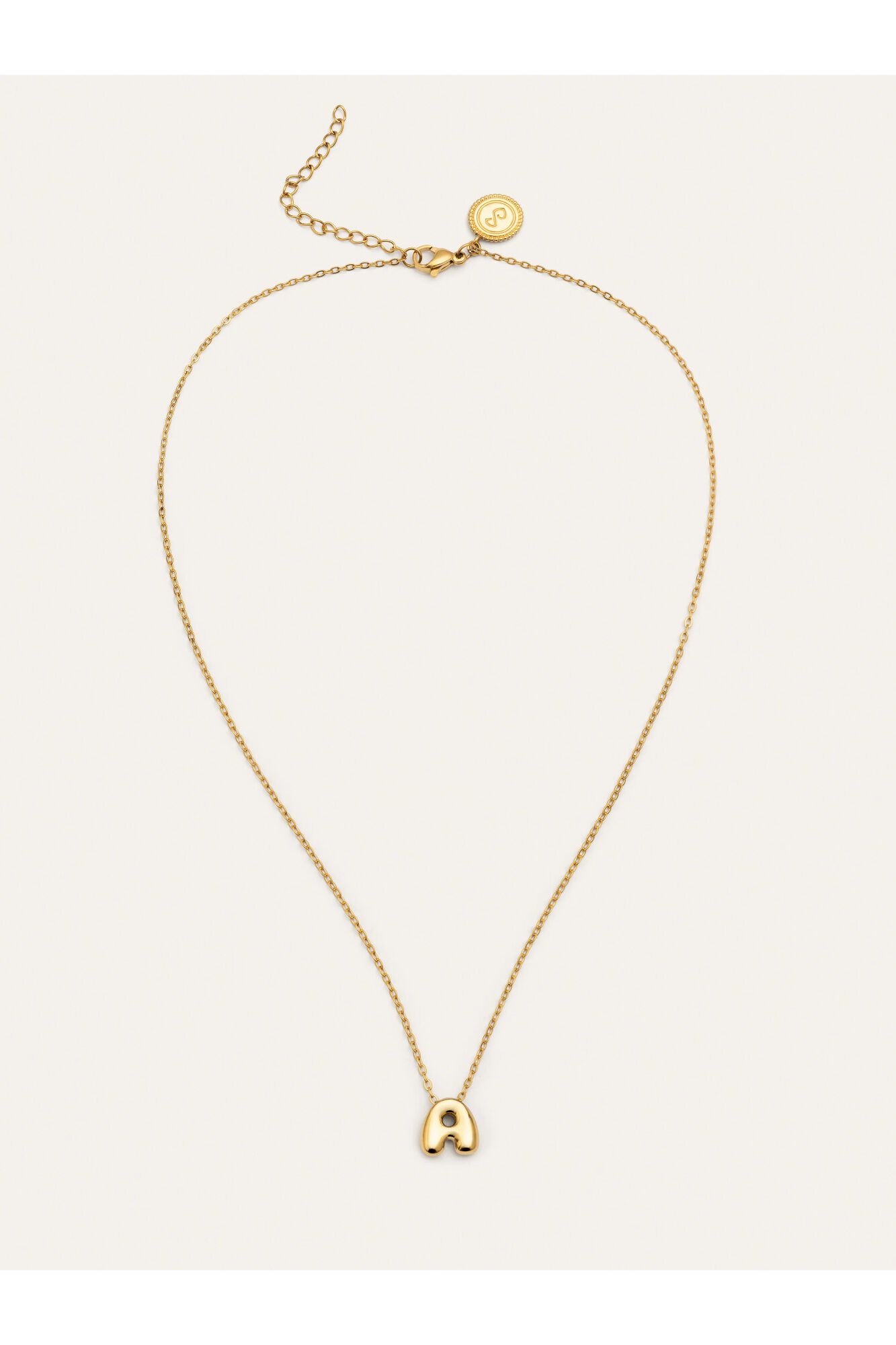 Singularu Colar Hailey Letter em A&ccedil;o Dourado