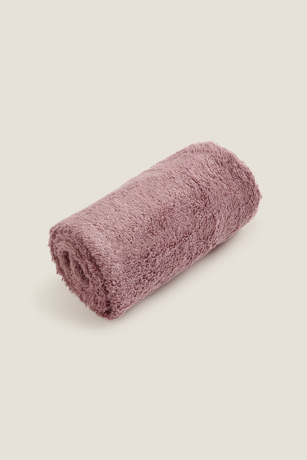 Textura Toalha de cabeça de algodão de bambu rosa