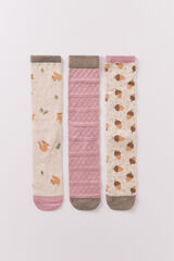 Women'secret Pacote com 3 meias longas de esquilo estampado