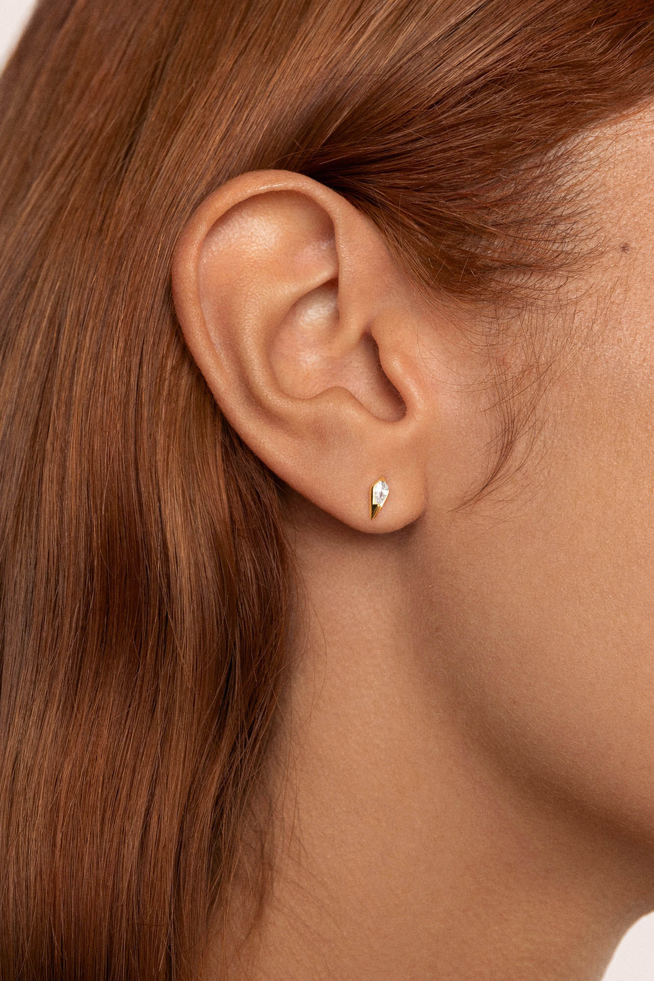 Singularu Sleek Loose Earring Gold Plated Silver