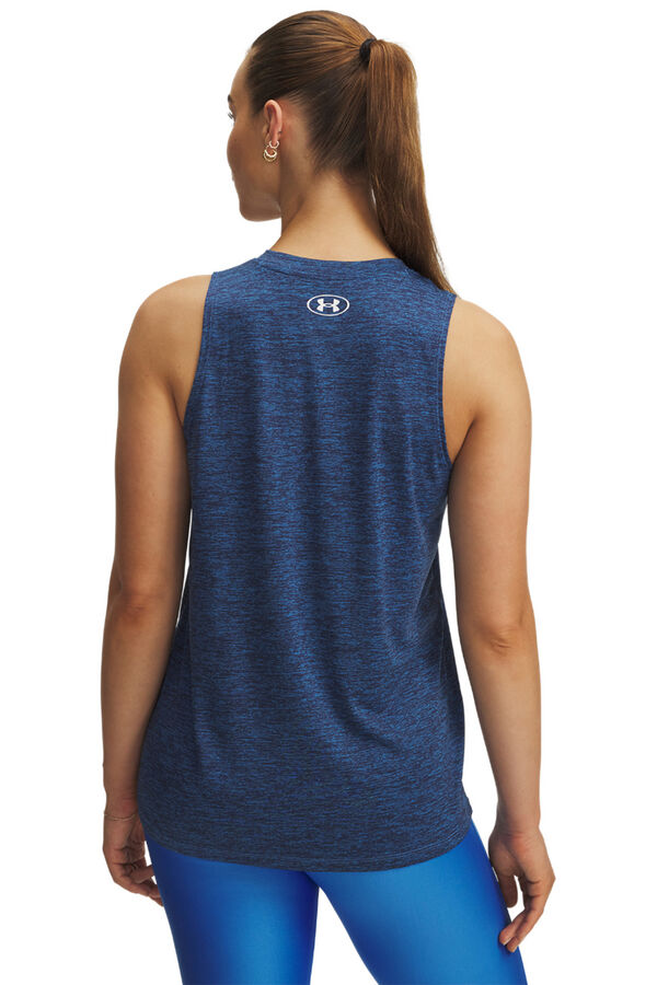 Under Armour T-shirt feminina sem mangas azul