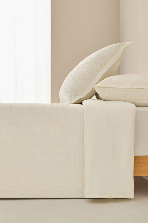 Textura CAPA DE EDREDOM JACQUARD branco