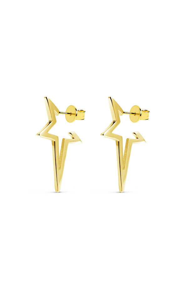 Singularu Pendientes Star Punk Oro printed