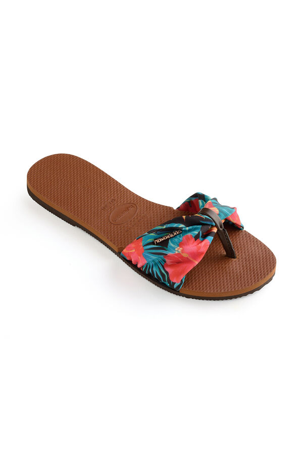 Womensecret You St Tropez flip-flops with fabric strap nude