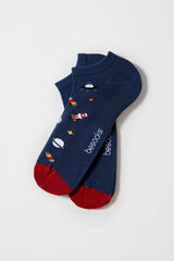 Besocks Calcetines tobilleros Besocks de algod&oacute;n org&aacute;nico color azul marino blue