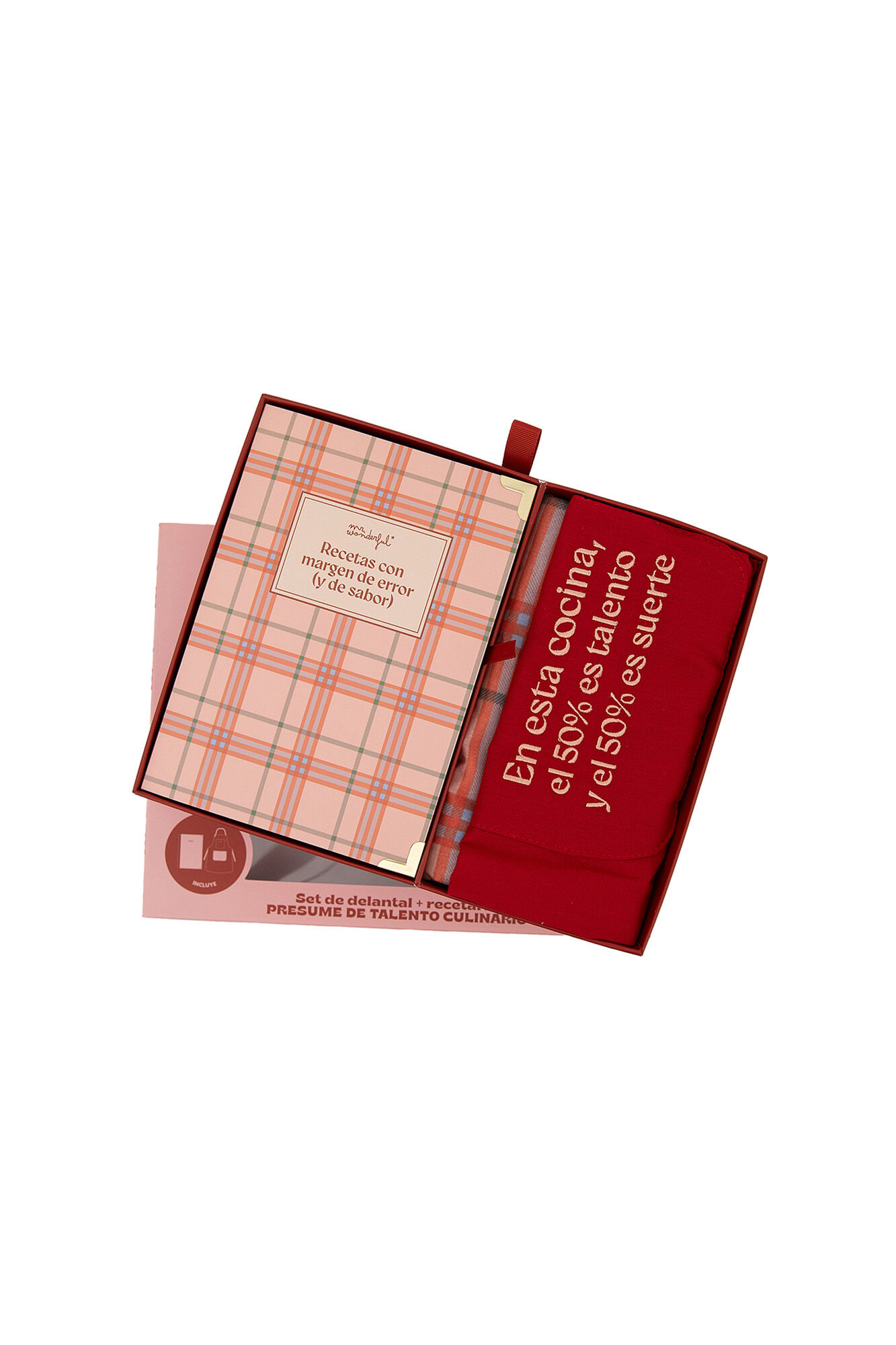 Mr. Wonderful Conjunto de avental + livro de receitas - Receitas com margem para erro (e sabor)