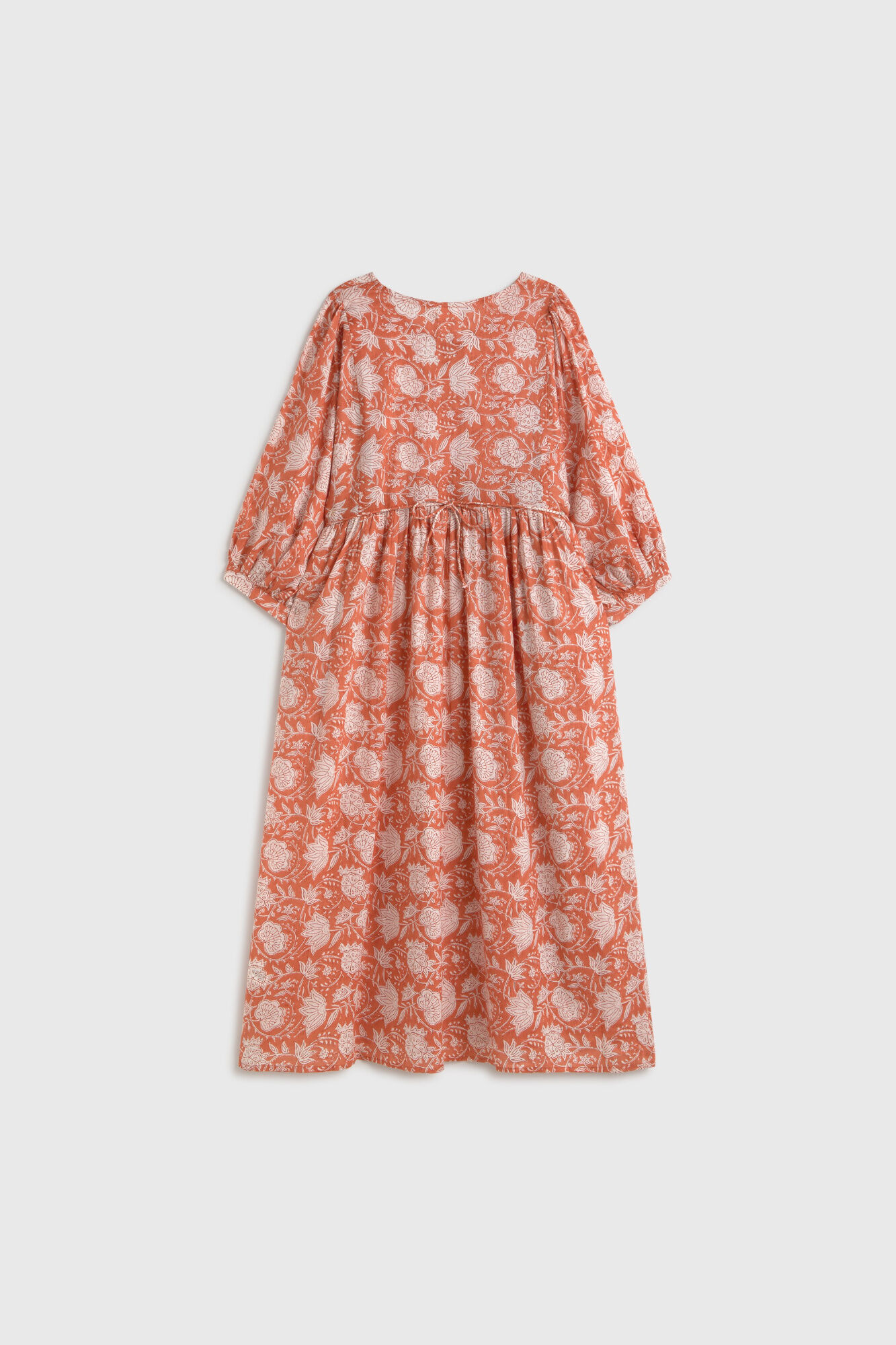 Textura T&uacute;nica comprida em algod&atilde;o estampada