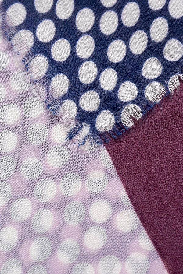 Vilanova Pañuelo estampado rectangular burdeos