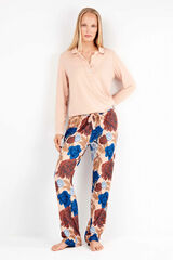 Gisela Pijama com estampado floral rosa