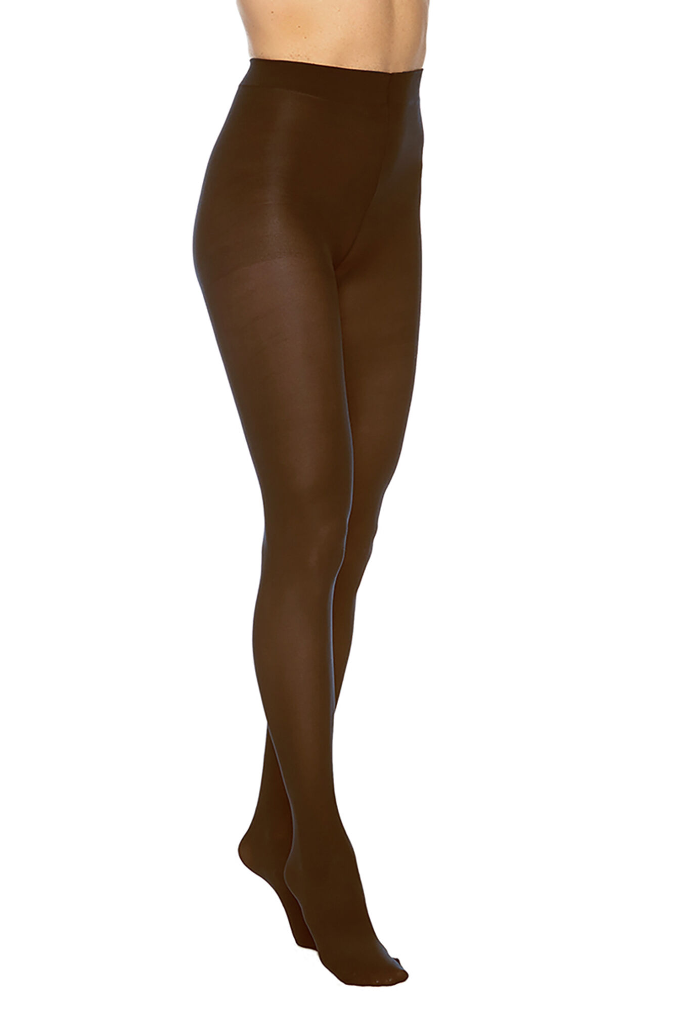 Ivette Bridal Meias Collant opaco de microfibra e acetinado Mocka Mousse Topden 70DN