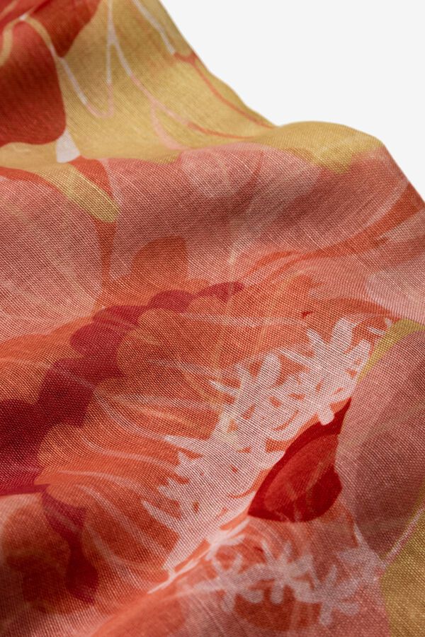 Vilanova Len&ccedil;o retangular estampado floral estampado