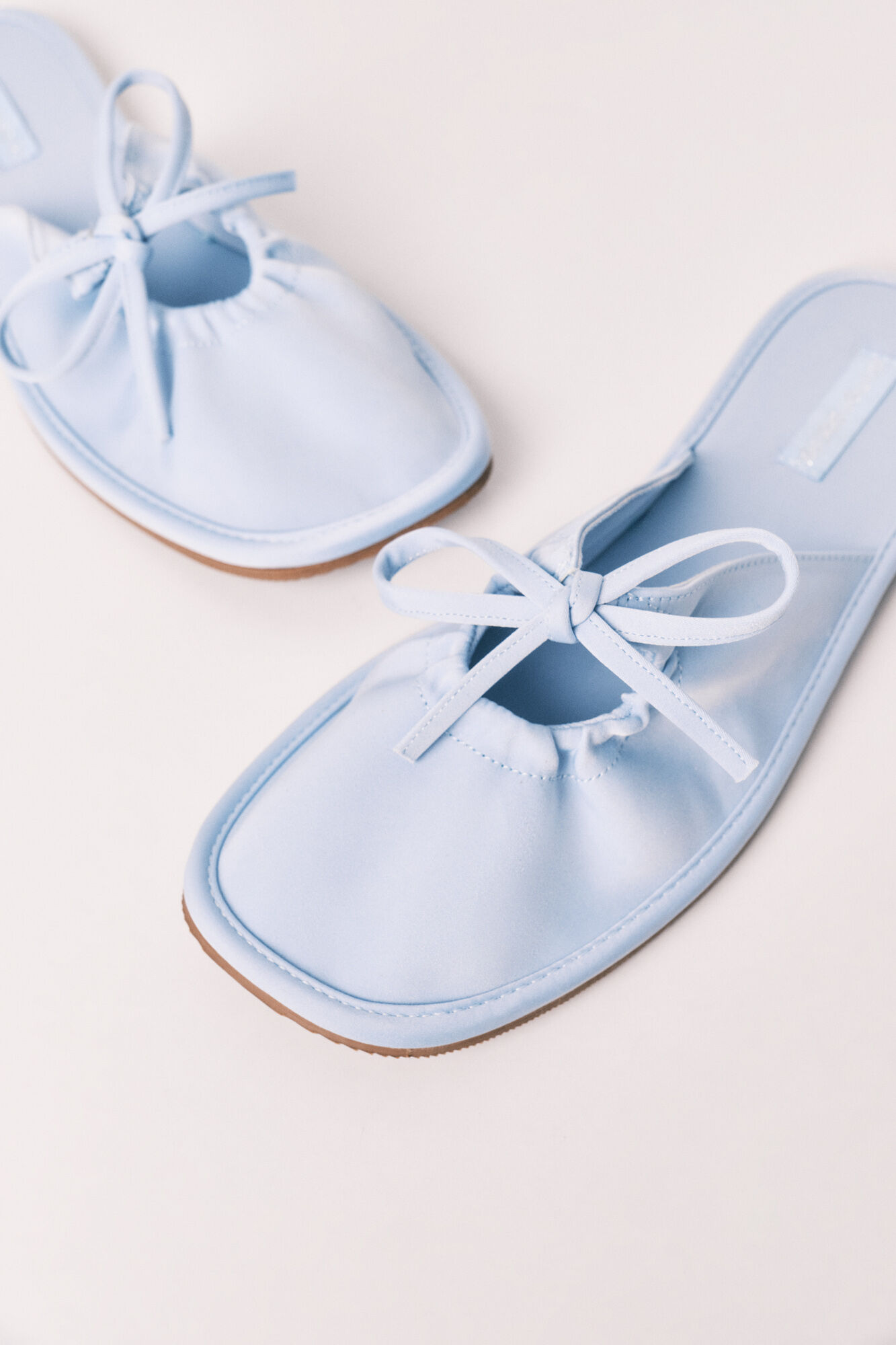 Women'secret Chinelos de quarto em cetim azul claro