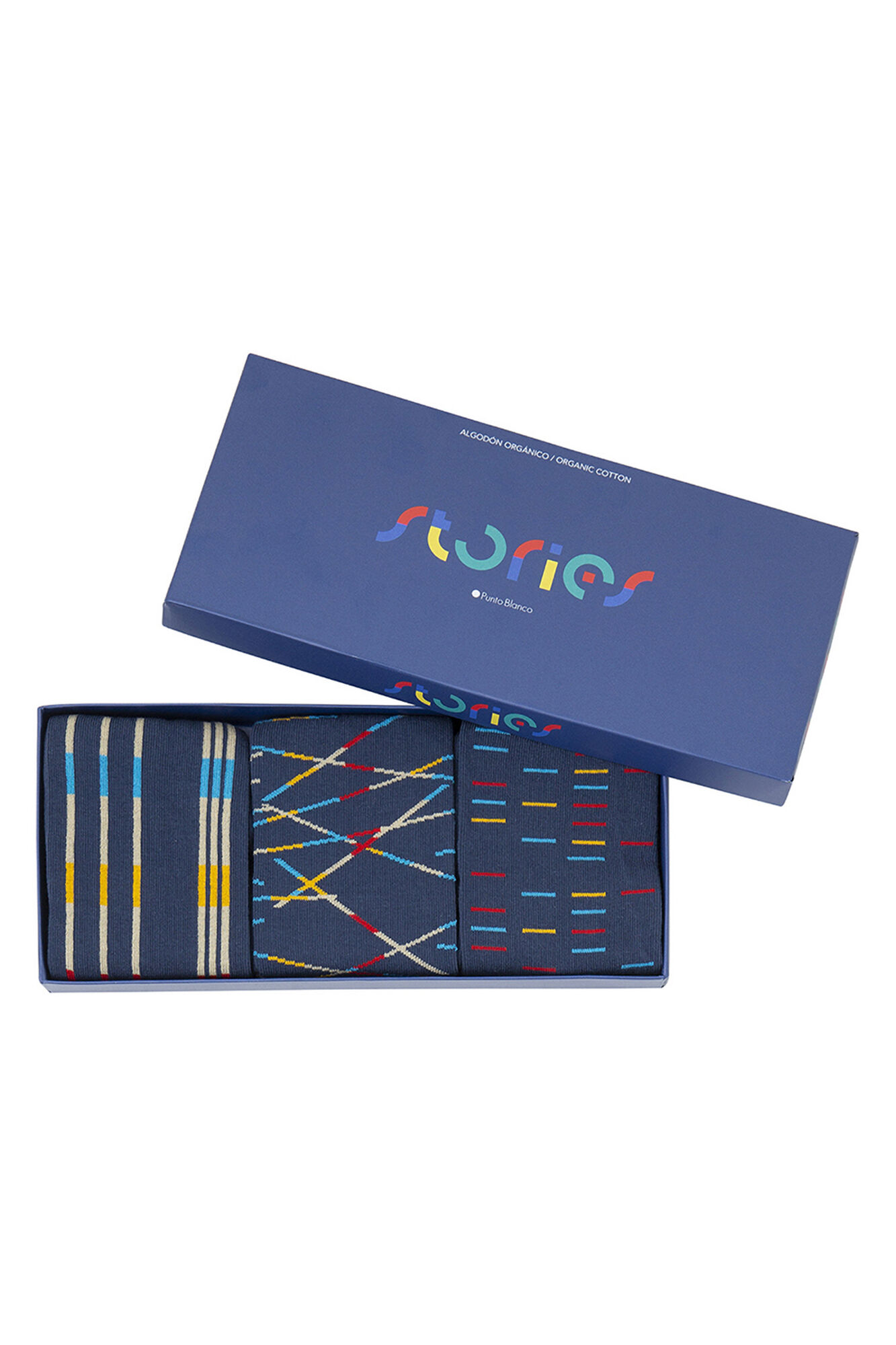 Punto Blanco Pacote com 3 meias curtas de algod&atilde;o org&acirc;nico Stories Mikado