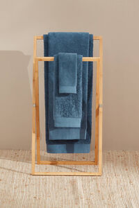 Womensecret Toalha banho friso algodão egípcio 90 x 150 cm. azul