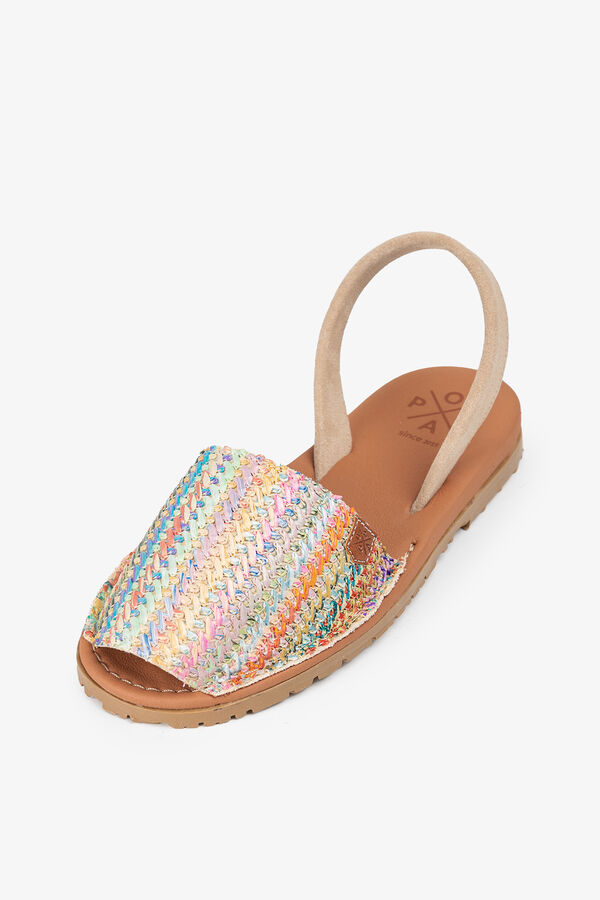 Popa Sandália estilo menorquina estampado