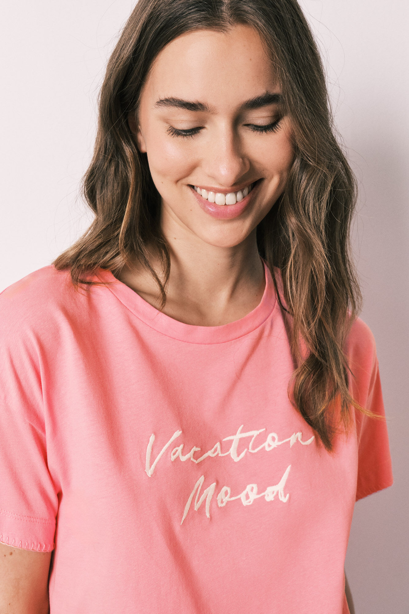 Women'secret Pijama curto em algod&atilde;o rosa
