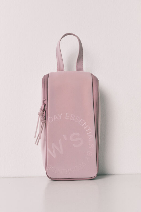 Women'secret Necessaire m&eacute;dia com fecho-&eacute;clair e al&ccedil;a rosa rosa