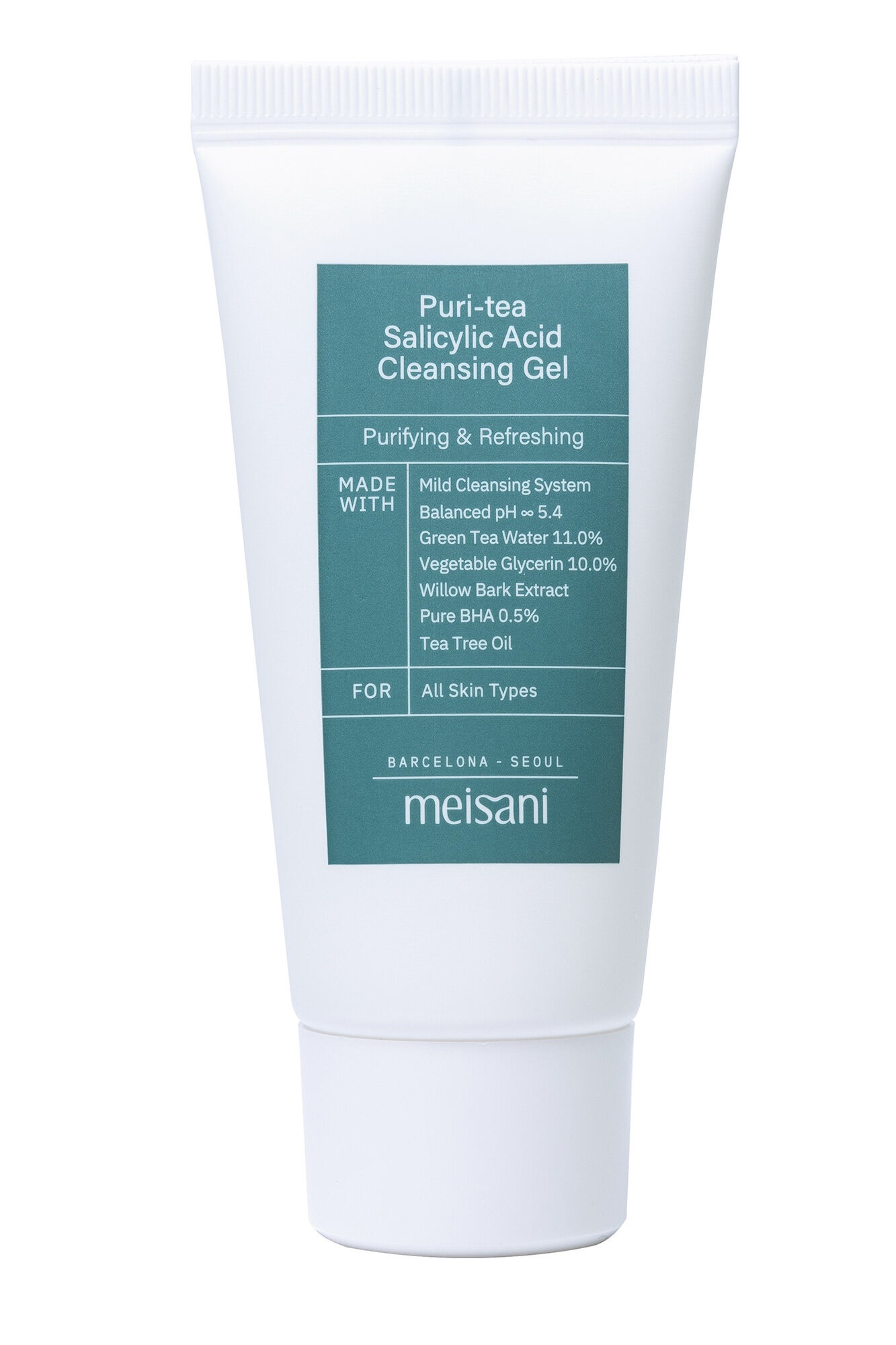 Meisani Gel limpiador facial purificante y refrescante