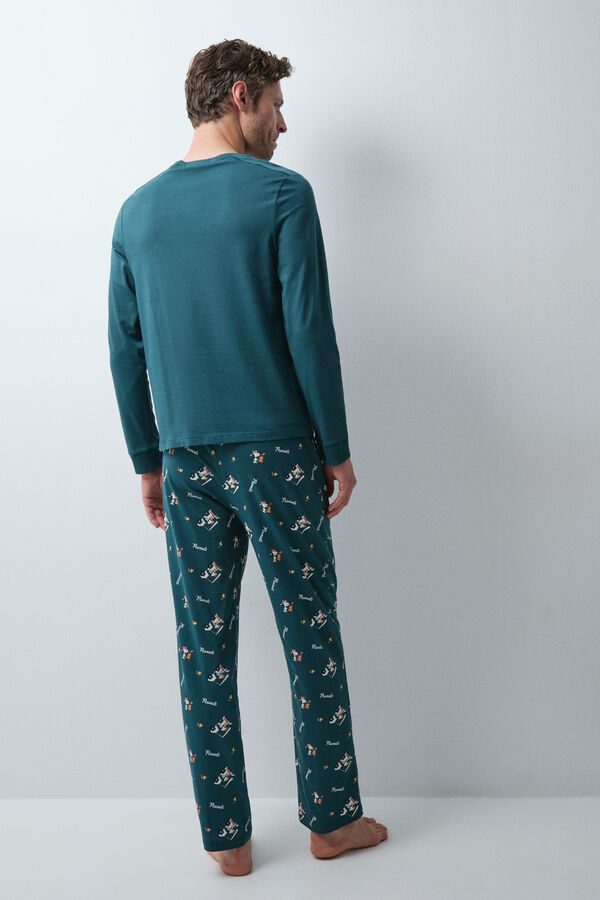 Women'secret Pijama comprido em algod&atilde;o Snoopy azul azul