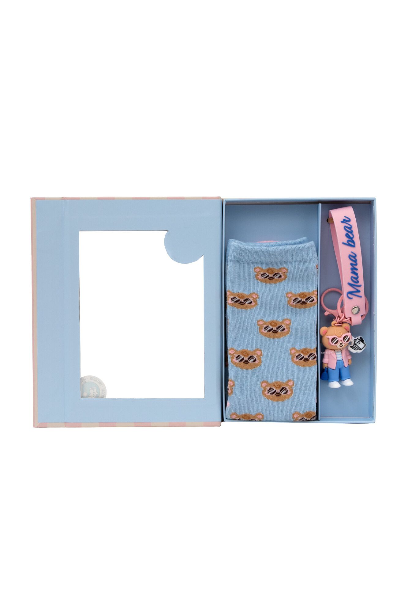 Mr. Wonderful Kit de calcetines + llavero - Mama bear