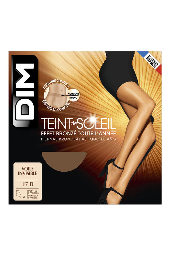 DIM Collant de verão Teint de Soleil transparente efeito natural cru