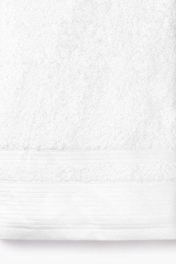 Textura Toalha duche friso algodão bambu 70 x 140 cm. branco