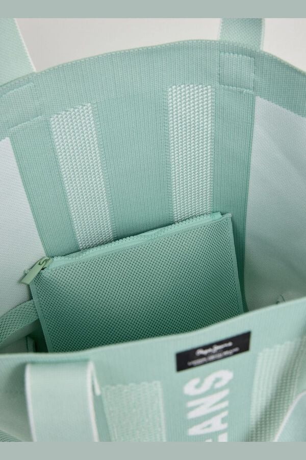 Pepe Jeans Mala tote bag em malha t&eacute;cnica azul