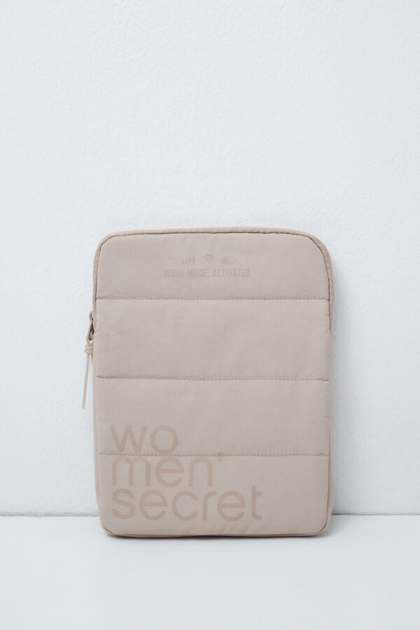 Women'secret Capa para tablet acolchoada bege cru