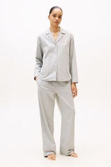 Tommy Hilfiger Conjunto de pijama riscas com camisa e calça bege