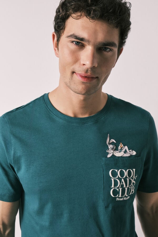 Women'secret Pijama curto de homem em 100% algod&atilde;o Bugs Bunny verde