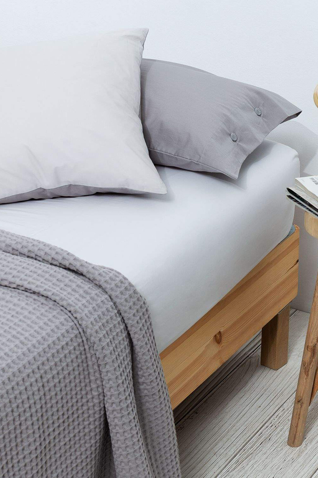 Textura Len&ccedil;ol de baixo algod&atilde;o percal. Cama 80-90 cm.