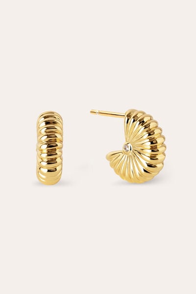 Womensecret Gold Port Bathroom Earrings estampado