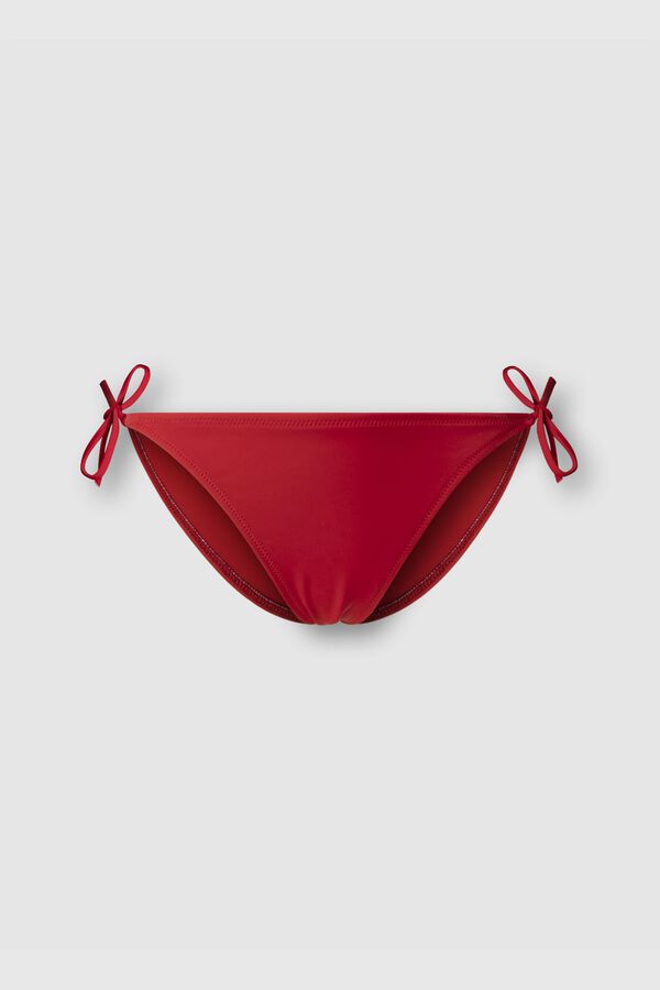 Pepe Jeans Cueca de biqu&iacute;ni cl&aacute;ssica com la&ccedil;os vermelho