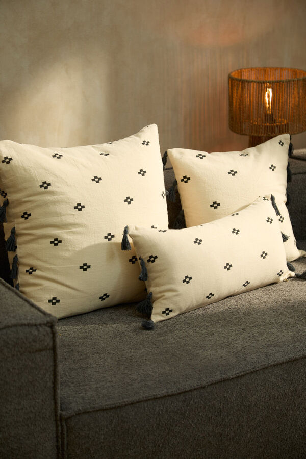 Calma House Capa de almofada quadrada em algod&atilde;o Kobe 45x45 estampado