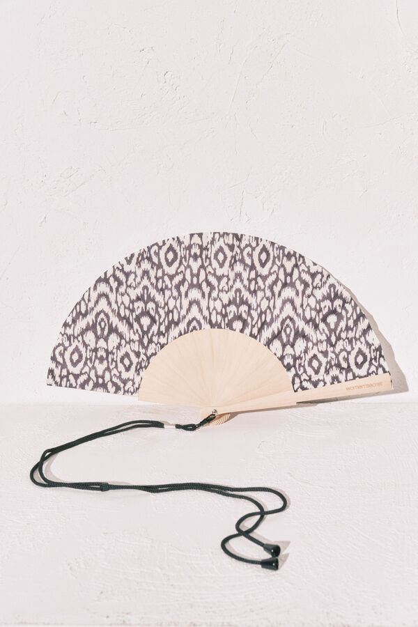 Women'secret Leque estampado bicolor preto e branco preto
