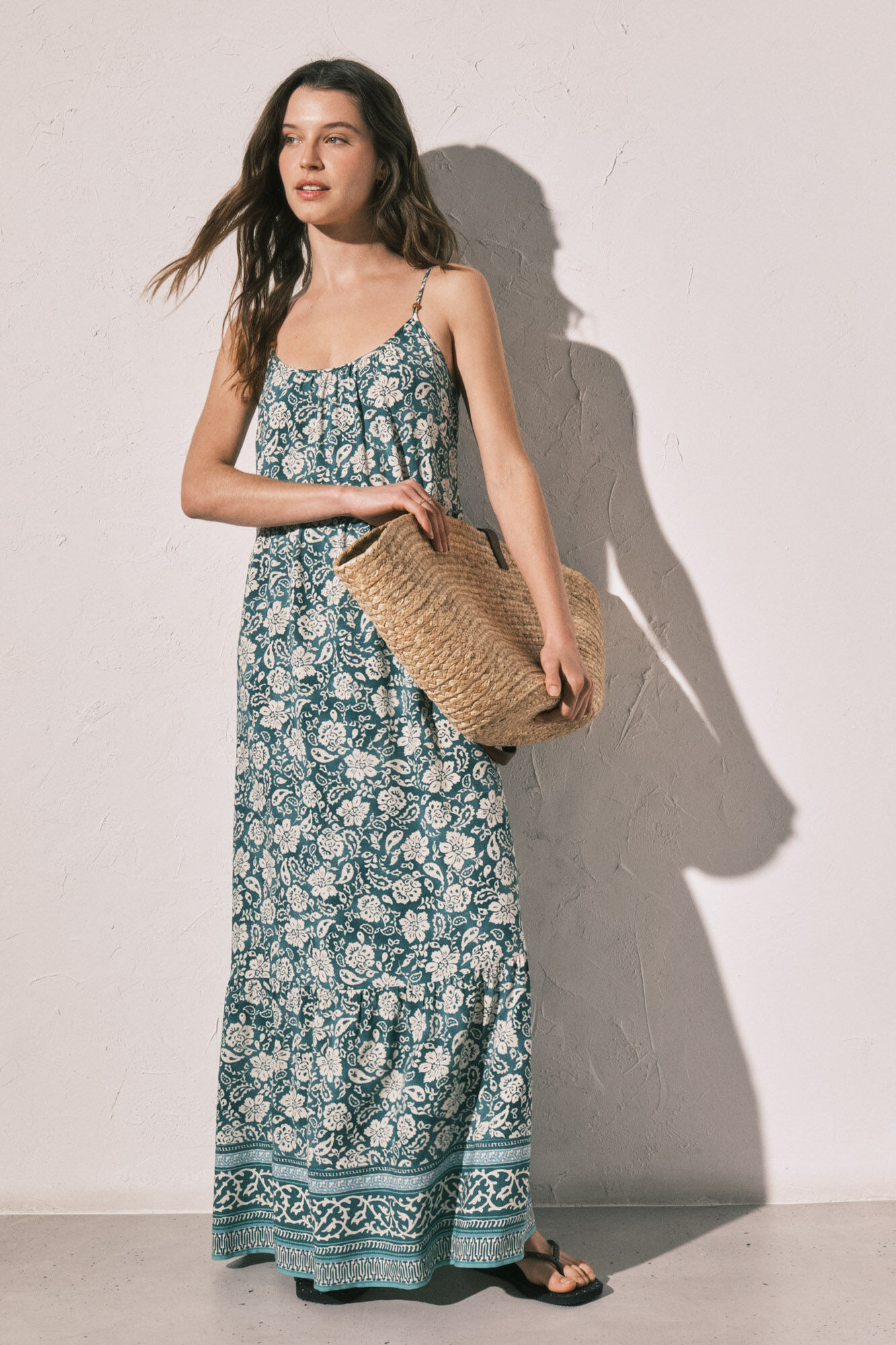 Women'secret Vestido largo tirantes estampado boho