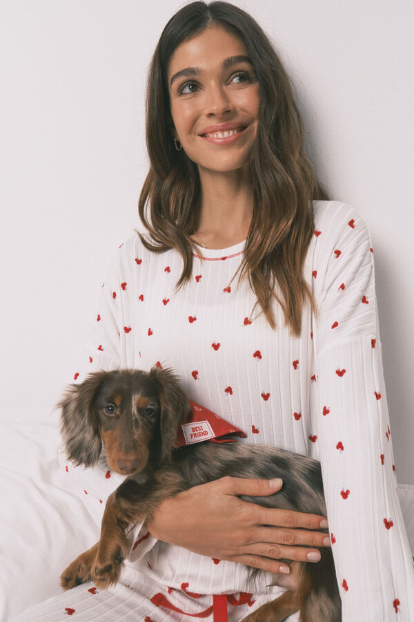 Women'secret Bandana para c&atilde;o com cora&ccedil;&otilde;es vermelha vermelho