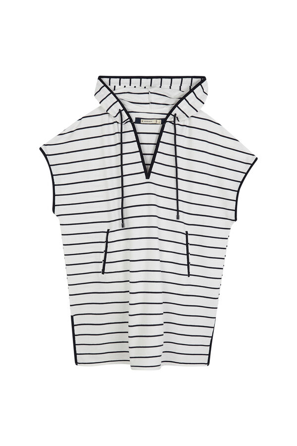 Women'secret Vestido de pelúcia riscas azul marinho azul