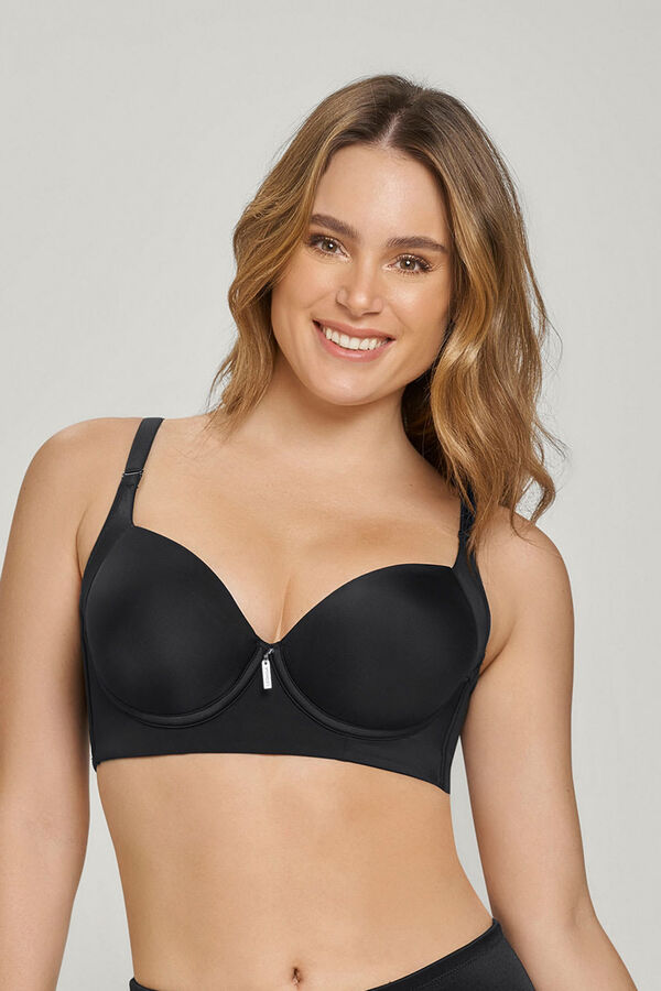 Sujetador de push up suave y cubrimiento alto en sisa y espalda