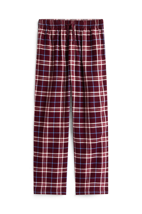 Tommy Hilfiger Pijama de flanela xadrez estampado