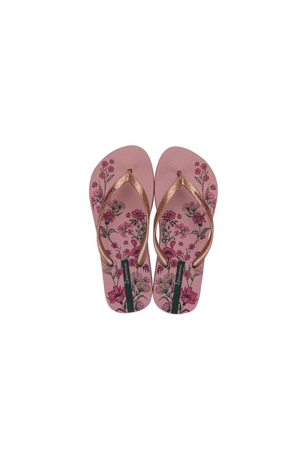 Ipanema Chinelos motivo floral rosa
