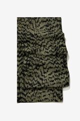 Vilanova Len&ccedil;o verde estampado abstrato verde