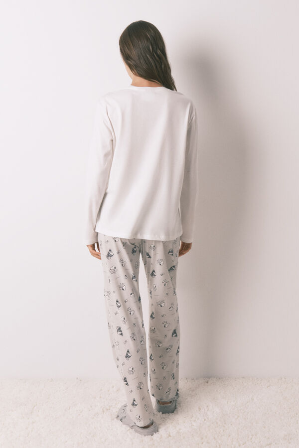 Women'secret Pijama comprido Snoopy 100% algodão branco