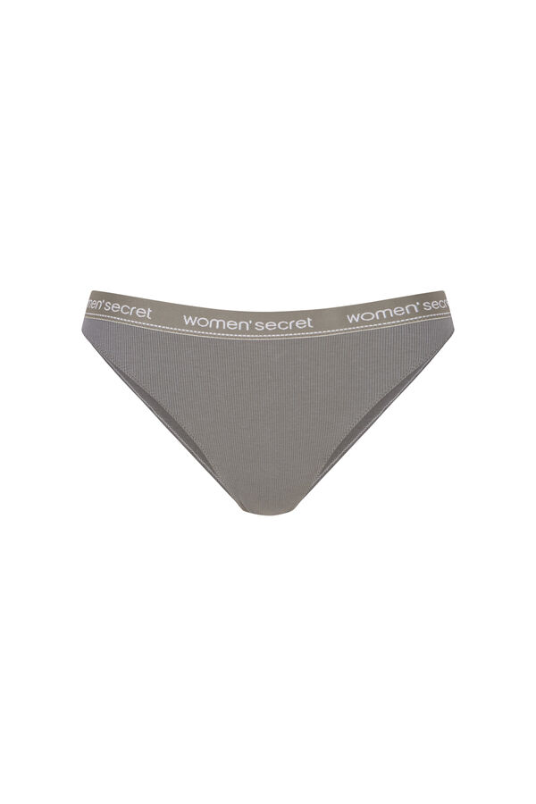 Women'secret Cueca cl&aacute;ssica de algod&atilde;o c&aacute;qui caqui